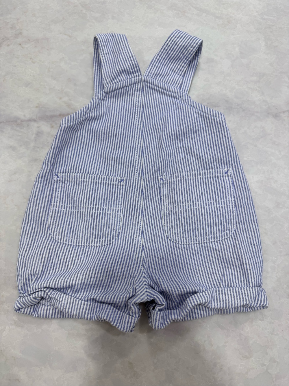 Carhartt Purple & White Striped Baby Short Overalls - Picture 2 of 4